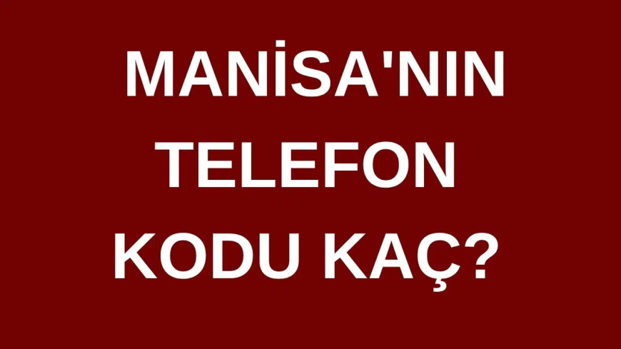 Manisa’nın Telefon Kodu Nedir?